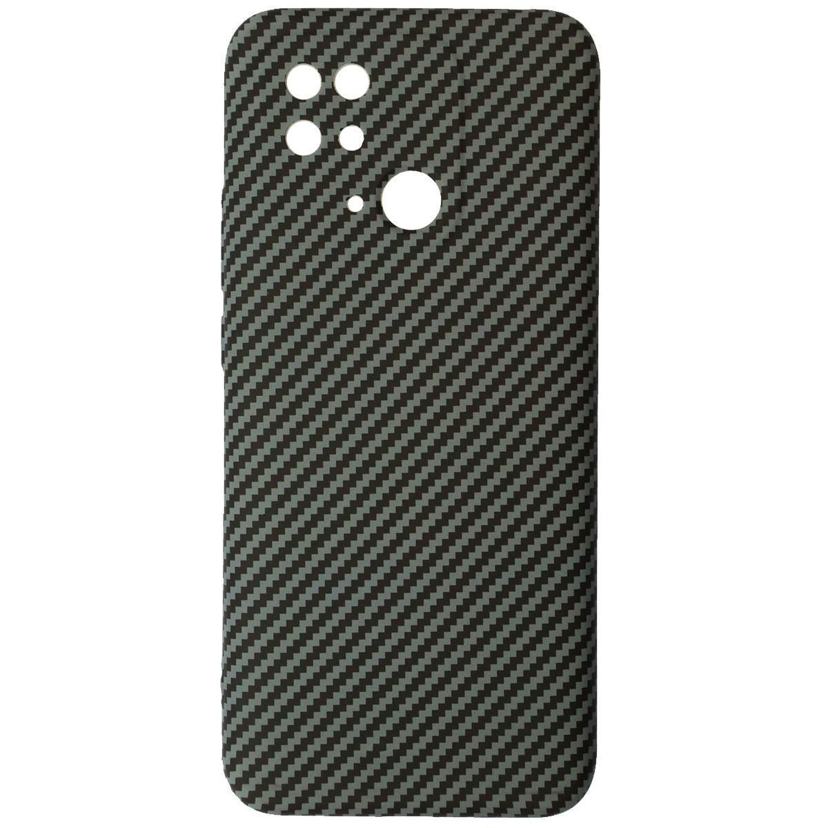 Чехол накладка KING для XIAOMI Redmi 10C, POCO C40, силикон, бархат, карбон, цвет серый