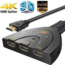 Адаптер разветвитель (HDMI сплиттер) (хаб) HDMI 4K на 3 порта HDMI без внешнего питания. Адаптер разветвитель (HDMI сплиттер) (хаб) HDMI 4K на 3 порта HDMI без внешнего питания.