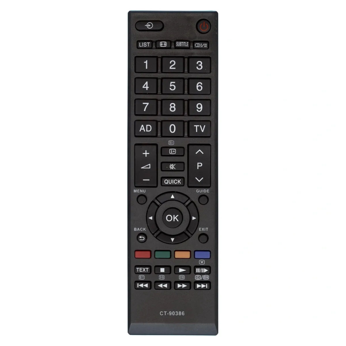 Пульт ДУ CT-90386 для телевизоров TOSHIBA, цвет черный