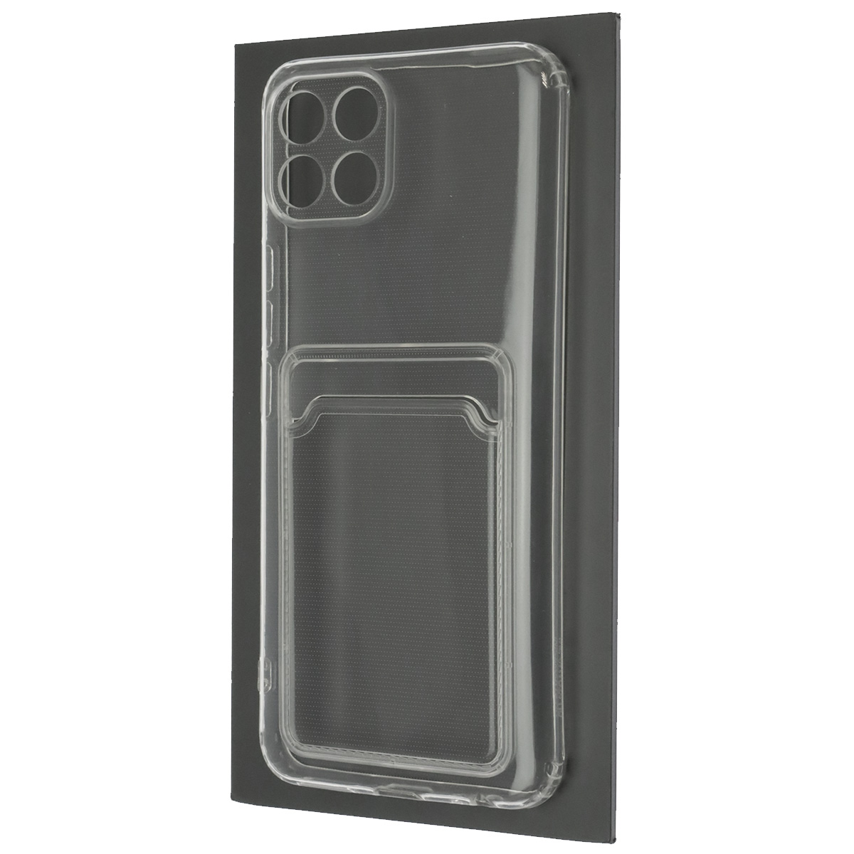Чехол накладка CARD CASE для INFINIX SMART 6 HD, силикон, отдел для карт, цвет прозрачный