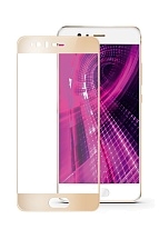 Защитное стекло 2D Full glass для Huawei P10 /тех.пак/ золото.