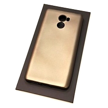 Чехол накладка для XIAOMI Redmi 4, силикон, цвет золотистый