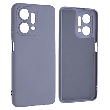 Чехол накладка NANO для Honor X7a, Honor X7a Plus, защита камеры, силикон, бархат, цвет космический серый