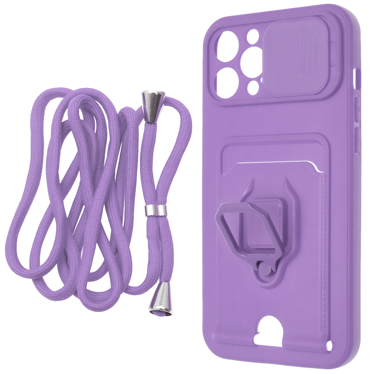 Чехол накладка MULTI FUNCTION 4 в 1 для APPLE iPhone 12 Pro MAX (6.7), цвет сиреневый Чехол накладка MULTI FUNCTION 4 в 1 для APPLE iPhone 12 Pro MAX (6.7), цвет сиреневый