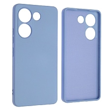 Чехол накладка NANO для TECNO Camon 20 4G, TECNO Camon 20 Pro 4G, защита камеры, силикон, бархат, цвет васильковый