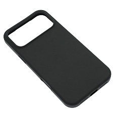 Чехол накладка Silicone Case для Apple iPhone 17 Pro Max, бархатная подложка, цвет черный