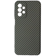 Чехол накладка KING для SAMSUNG Galaxy A23, силикон, карбон, бархат, цвет серый