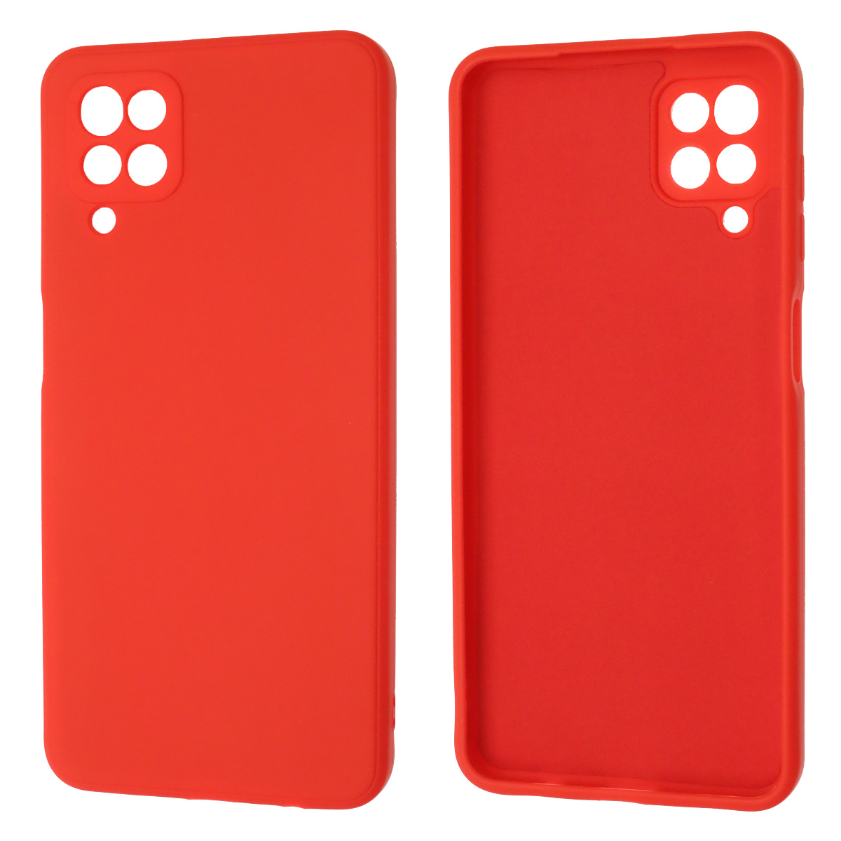 Чехол накладка для SAMSUNG Galaxy A12 4G (SM-A125), M12 (SM-A125F), силикон, бархат, цвет красный Чехол накладка для SAMSUNG Galaxy A12 4G (SM-A125), M12 (SM-A125F), силикон, бархат, цвет красный