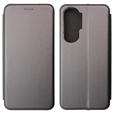 Чехол книжка STYLISH для Honor 90 Lite, экокожа, визитница, цвет серебристый Чехол книжка STYLISH для Honor 90 Lite, экокожа, визитница, цвет серебристый