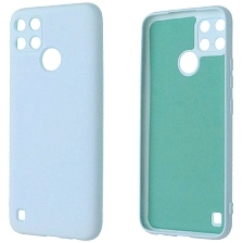 Чехол накладка NANO для Realme C21Y, C25Y, защита камеры, силикон, бархат, цвет небесно голубой Чехол накладка NANO для Realme C21Y, C25Y, защита камеры, силикон, бархат, цвет небесно голубой