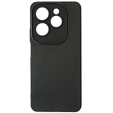 Чехол накладка для INFINIX Hot 40, Hot 40 Pro, защита камеры, силикон, карбон, цвет черный Чехол накладка для INFINIX Hot 40, Hot 40 Pro, защита камеры, силикон, карбон, цвет черный