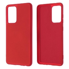 Чехол накладка Silicon Cover для SAMSUNG Galaxy A52 (SM-A525F), силикон, бархат, цвет красный Чехол накладка Silicon Cover для SAMSUNG Galaxy A52 (SM-A525F), силикон, бархат, цвет красный