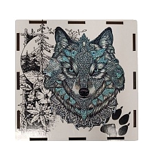 Деревянный пазл Волк (распродажа -70%)