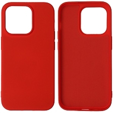 Чехол накладка NANO для iPhone 14 Pro, силикон, бархат, цвет красный