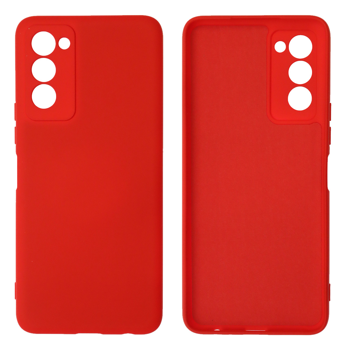 Чехол накладка NANO для TECNO Camon 18, 18P, 18T, силикон, бархат, цвет красный