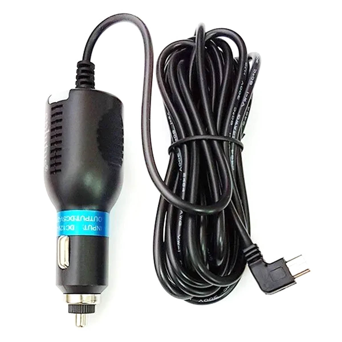 АЗУ (Автомобильное зарядное устройство) Eplutus FC-052, угловой mini USB, длина 3 метра, цвет черный