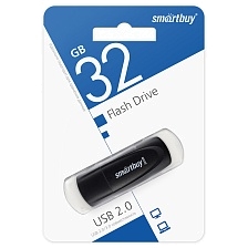 Флешка USB 2.0 32GB SMARTBUY Scout, цвет черный Флешка USB 2.0 32GB SMARTBUY Scout, цвет черный