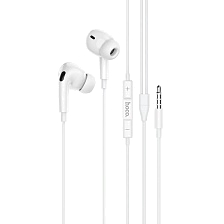 Гарнитура (наушники с микрофоном) проводная, HOCO M101 Pro Crystal, разъем Jack 3.5 мм, цвет белый Гарнитура (наушники с микрофоном) проводная, HOCO M101 Pro Crystal, разъем Jack 3.5 мм, цвет белый