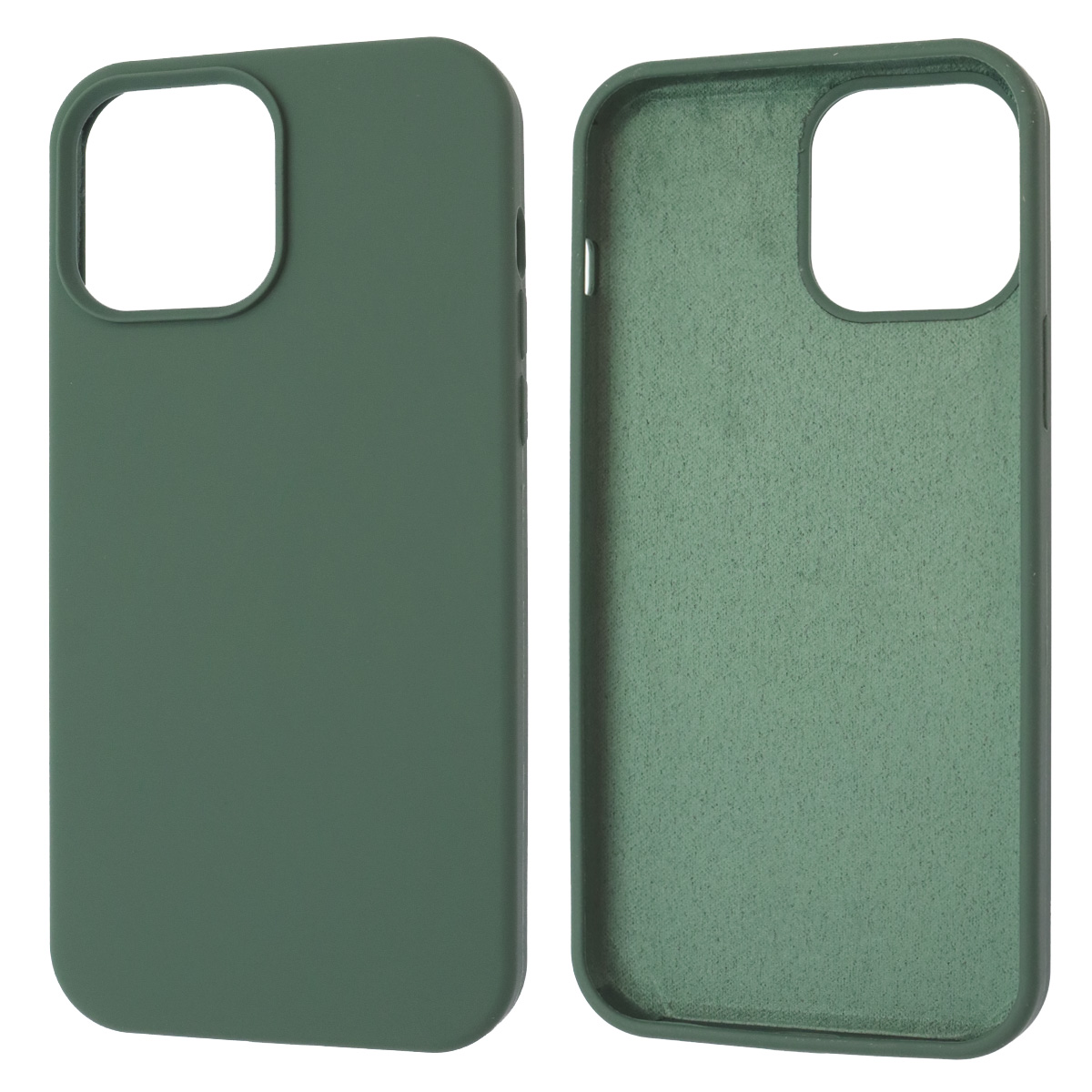 Чехол накладка Silicon Case для APPLE iPhone 13 Pro Max (6.7), силикон, бархат, цвет хвойный Чехол накладка Silicon Case для APPLE iPhone 13 Pro Max (6.7), силикон, бархат, цвет хвойный
