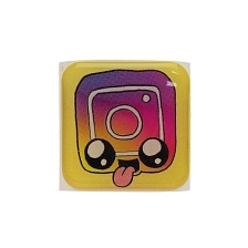 Стикер наклейка 3D для телефона, чехла, рисунок Рожица Instagram Стикер наклейка 3D для телефона, чехла, рисунок Рожица Instagram