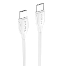 Кабель BOROFONE BX19 Double USB Type C на USB Type C, 60W, PD60W, длина 1 метр, цвет белый Кабель BOROFONE BX19 Double USB Type C на USB Type C, 60W, PD60W, длина 1 метр, цвет белый