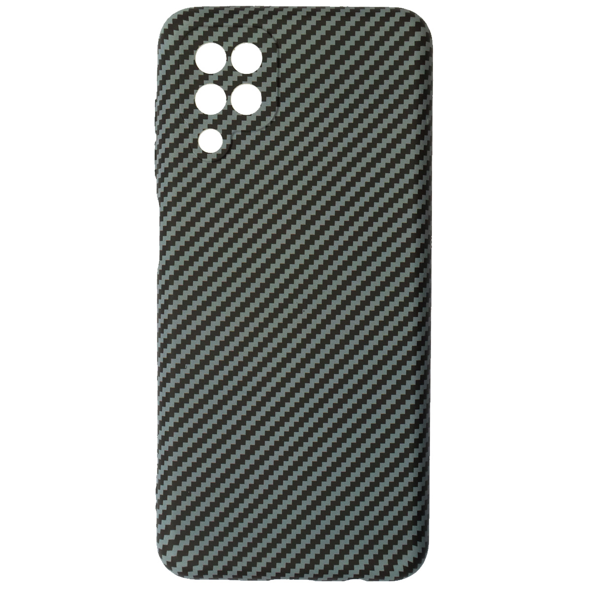 Чехол накладка KING для SAMSUNG Galaxy A12, M12, силикон, бархат, карбон, цвет серый Чехол накладка KING для SAMSUNG Galaxy A12, M12, силикон, бархат, карбон, цвет серый