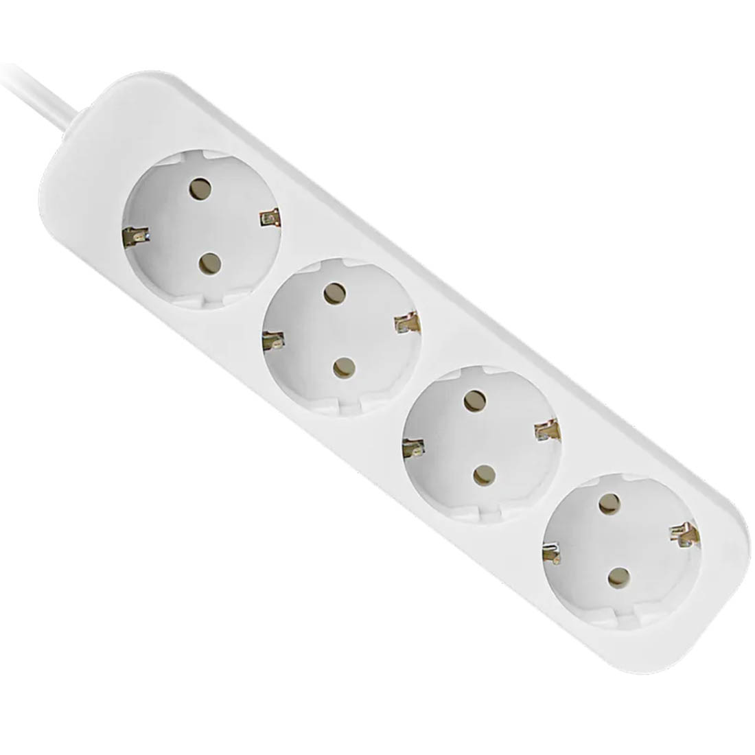 Удлинитель DEFENDER E430 с заземлением, 4 розетки, 10A, длина 3 метра, цвет белый