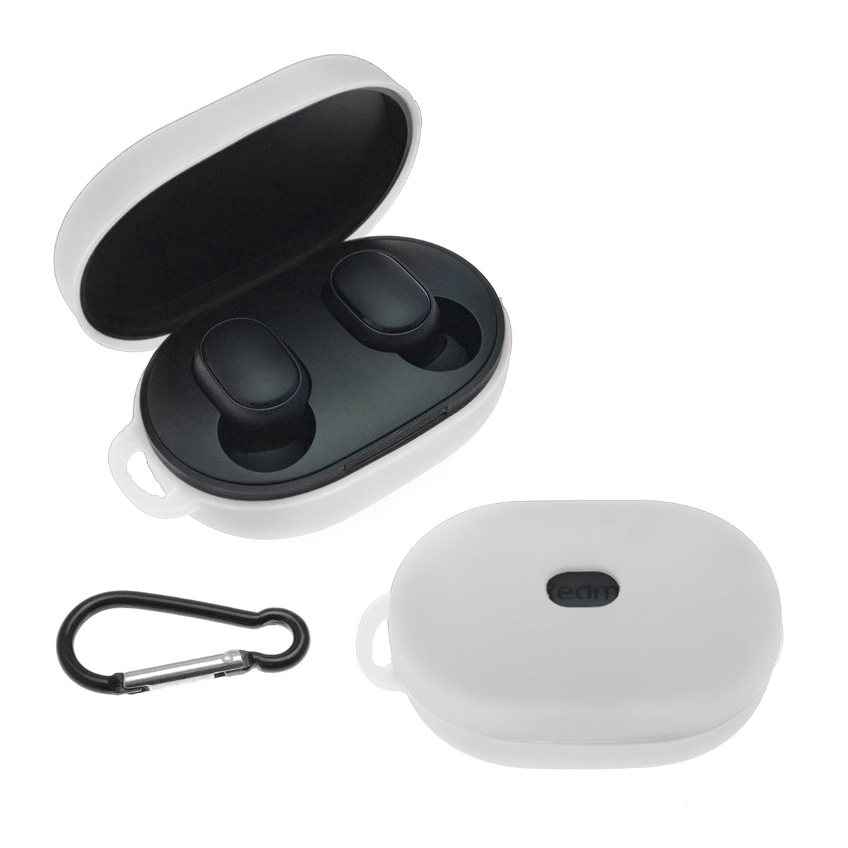 Чехол для наушников XIAOMI Redmi AirDots Youth Edition, силикон, цвет белый. Чехол для наушников XIAOMI Redmi AirDots Youth Edition, силикон, цвет белый.