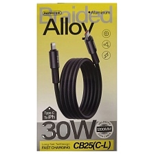 Кабель REMAX CB25 (C-L) USB Type C на Lightning 8 pin, 30W, 2A, длина 1.2 метра, цвет черный