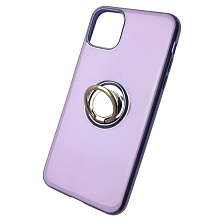 Чехол накладка для APPLE iPhone 11 Pro MAX, силикон, глянец, с лого, с кольцом, цвет светло фиолетовый. Чехол накладка для APPLE iPhone 11 Pro MAX, силикон, глянец, с лого, с кольцом, цвет светло фиолетовый.