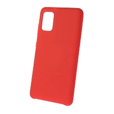 Чехол накладка Silicon Cover для SAMSUNG Galaxy A41 (SM-A415), силикон, бархат, цвет красный Чехол накладка Silicon Cover для SAMSUNG Galaxy A41 (SM-A415), силикон, бархат, цвет красный