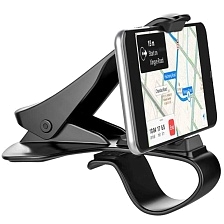 Автомобильный держатель с зажимом CAR JASHBOARJ для смартфонов с креплением на торпеду, цвет черный Автомобильный держатель с зажимом CAR JASHBOARJ для смартфонов с креплением на торпеду, цвет черный