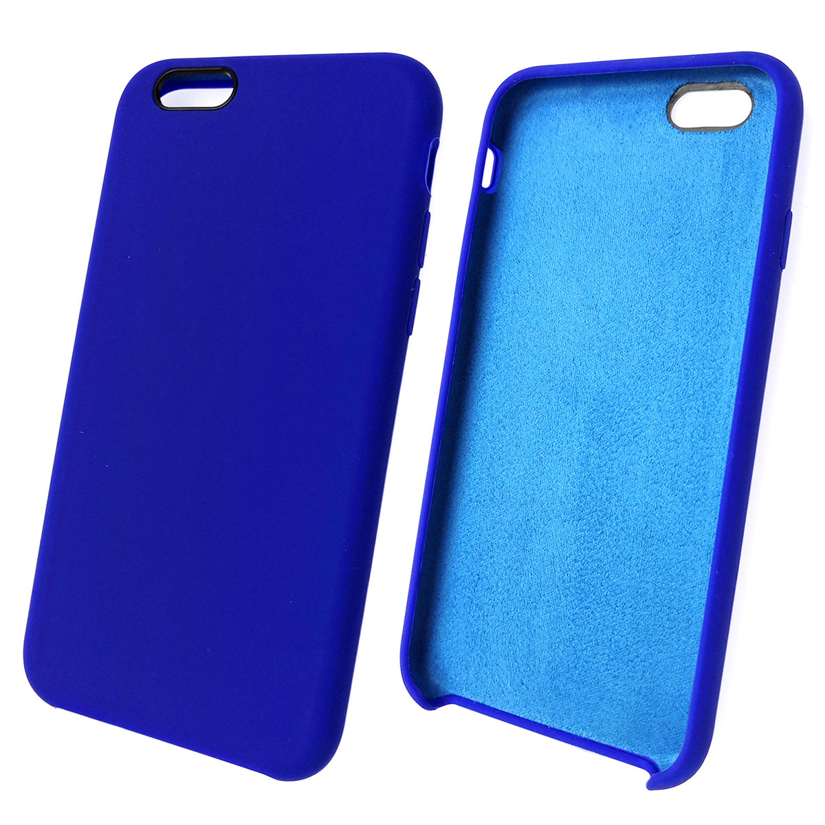 Чехол накладка Silicon Case для APPLE iPhone 6, 6G, 6S, силикон, бархат, цвет ярко синий. Чехол накладка Silicon Case для APPLE iPhone 6, 6G, 6S, силикон, бархат, цвет ярко синий.