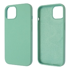 Чехол накладка Silicon Case для APPLE iPhone 13 (6.1), силикон, бархат, цвет бирюзовый Чехол накладка Silicon Case для APPLE iPhone 13 (6.1), силикон, бархат, цвет бирюзовый