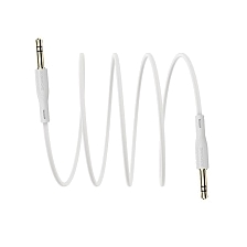 Аудио кабель AUX BOROFONE BL1 Audiolink 3.5мм jack на 3.5мм jack, длина 1 метр, цвет белый Аудио кабель AUX BOROFONE BL1 Audiolink 3.5мм jack на 3.5мм jack, длина 1 метр, цвет белый