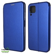 Чехол книжка STYLISH для HUAWEI P40 Lite, Nova 6 SE, Nova 7i, экокожа, визитница, цвет синий.