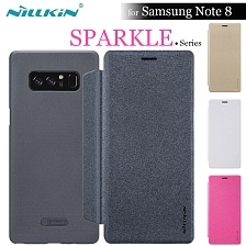 Чехол-книжка для SAMSUNG Galaxy Note 8 (SM-N950) золотистая NILLKIN SPARKLE.