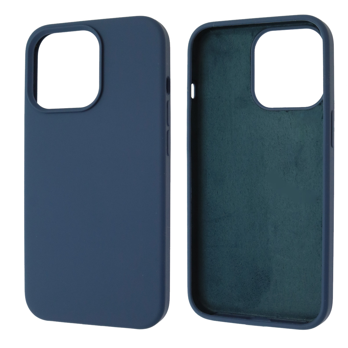 Чехол накладка Silicon Case для APPLE iPhone 13 Pro (6.1), силикон, бархат, цвет темно синий Чехол накладка Silicon Case для APPLE iPhone 13 Pro (6.1), силикон, бархат, цвет темно синий