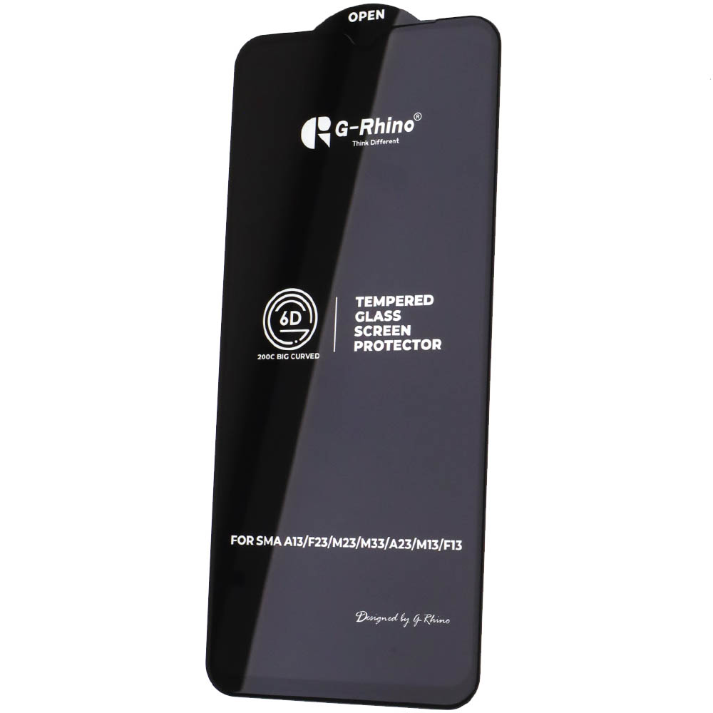 Защитное стекло 6D G-Rhino 200C для SAMSUNG Galaxy A13, Galaxy A23, Galaxy M23, Galaxy M33, цвет окантовки черный