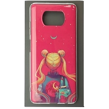 Чехол накладка для XIAOMI POCO X3, X3 Pro, силикон, глянцевый, рисунок Девочка школьница