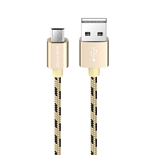Кабель BOROFONE BX24 Ring current Micro USB, 2.4A, длина 1 метр, нейлоновая оплетка, цвет золотистый Кабель BOROFONE BX24 Ring current Micro USB, 2.4A, длина 1 метр, нейлоновая оплетка, цвет золотистый