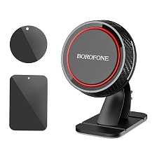 Автомобильный магнитный держатель телефона BOROFONE BH13 Journey, цвет черно красный Автомобильный магнитный держатель телефона BOROFONE BH13 Journey, цвет черно красный