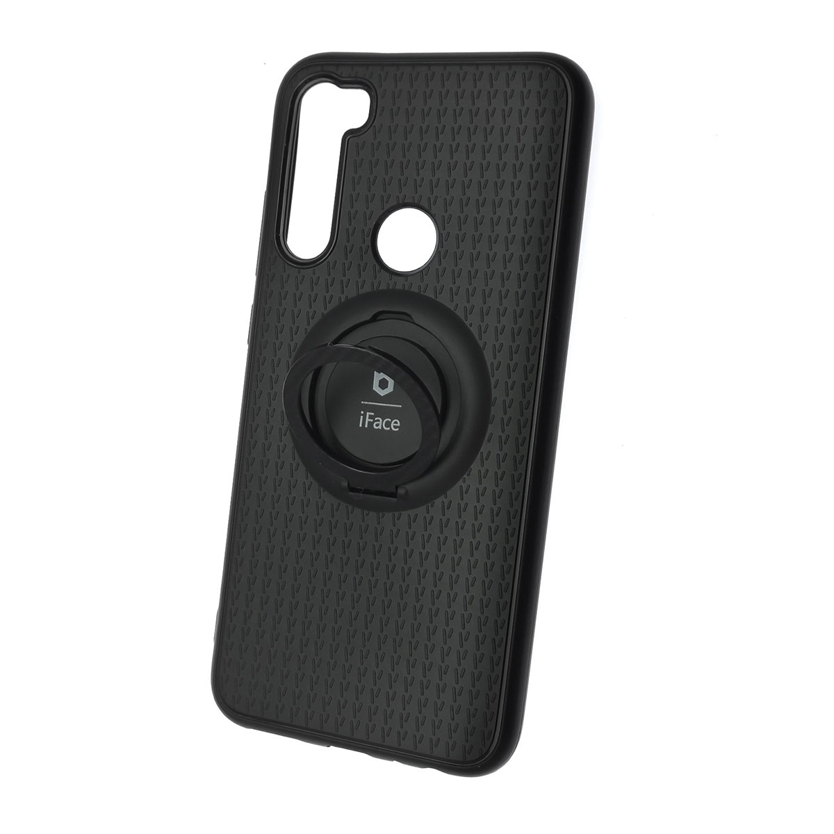 Чехол накладка iFace для XIAOMI Redmi Note 8, силикон, кольцо держатель, цвет черный.