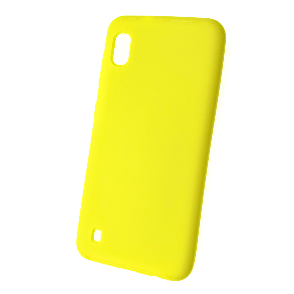 Чехол накладка Silicon Cover для SAMSUNG Galaxy A10 (SM-A105), силикон, бархат, цвет ярко желтый Чехол накладка Silicon Cover для SAMSUNG Galaxy A10 (SM-A105), силикон, бархат, цвет ярко желтый