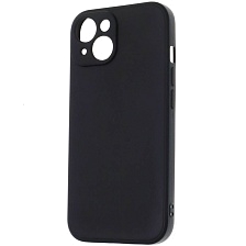 Чехол накладка для APPLE iPhone 15, защита камеры, силикон, цвет черный