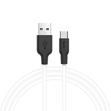 Кабель HOCO X21 Silicone USB Type C, длина 1 метр, цвет черно белый Кабель HOCO X21 Silicone USB Type C, длина 1 метр, цвет черно белый