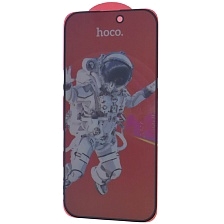 Защитное стекло Антишпион HOCO G15 для APPLE iPhone 14 Pro (6.1"), цвет окантовки черный