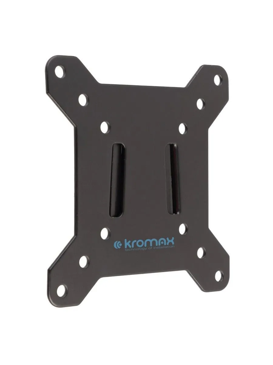 Кронштейн (крепление для телевизора на стену) Kromax Vega-3, до 20 кг, 15-32", VESA 50x50/75x75/100x100, сверхтонкий (9 мм), фиксированный, цвет черный