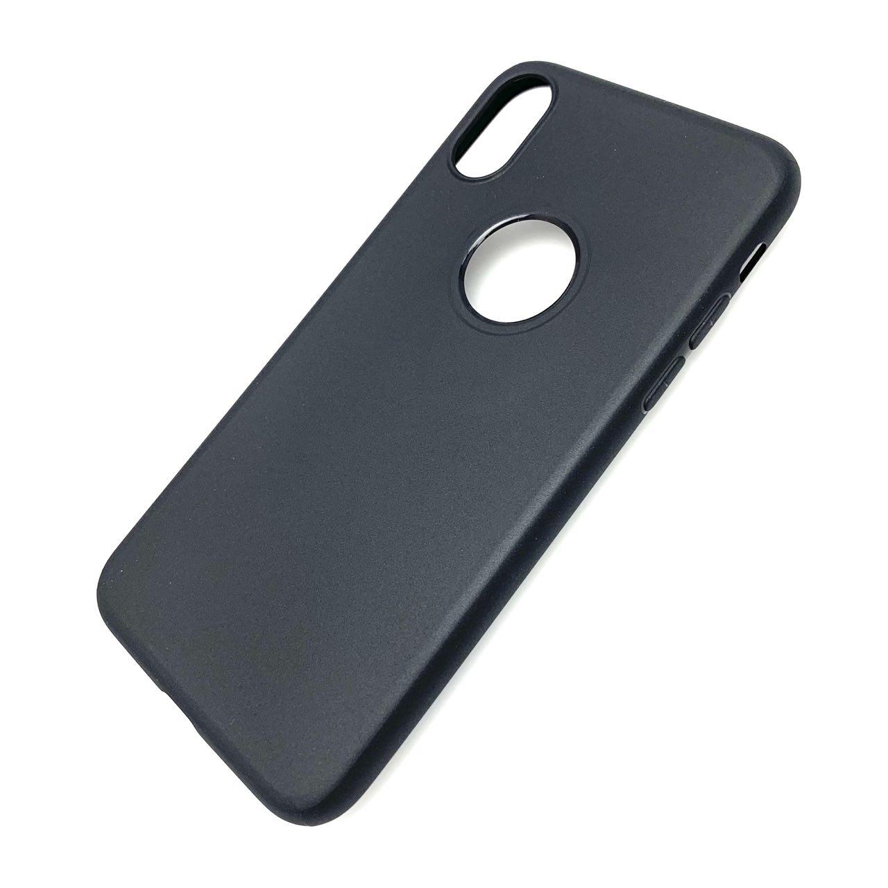 Чехол накладка HOCO для APPLE iPhone X, XS, силикон, ультратонкий, цвет черный.