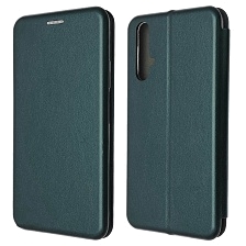 Чехол книжка STYLISH для HUAWEI Honor 20, экокожа, визитница, цвет темно зеленый Чехол книжка STYLISH для HUAWEI Honor 20, экокожа, визитница, цвет темно зеленый